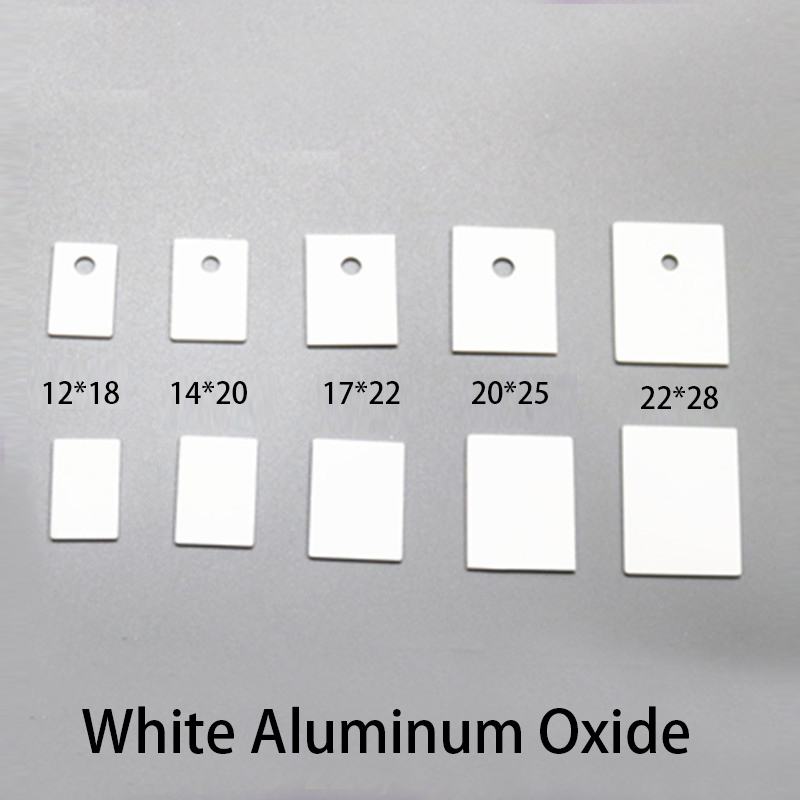 Ceramic Heat Emitter - TO-264 22x28x0.6mm 22*28*0.6mm Senza Foro Bianco