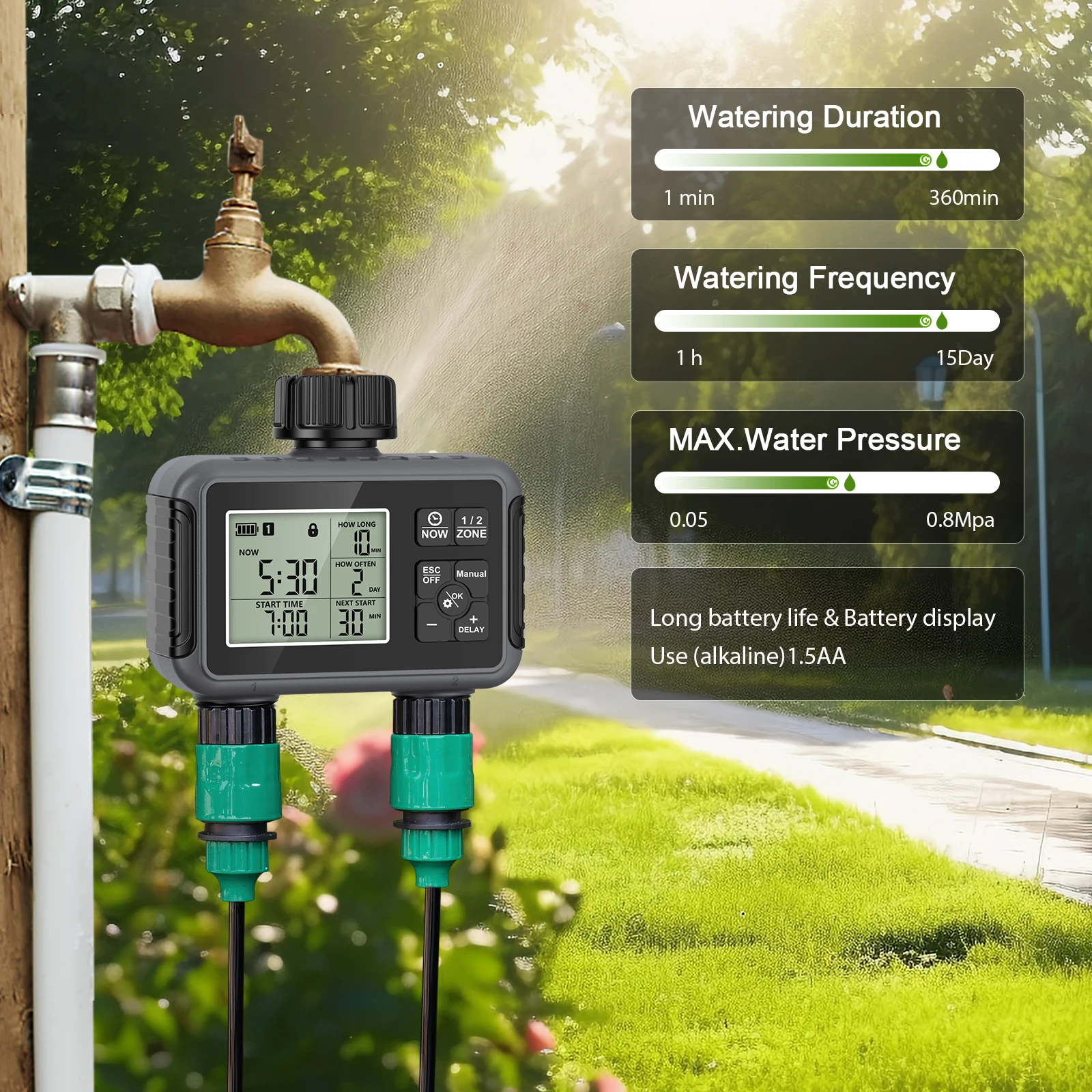 Programmatore per irrigazione  - Timer Dual Outlet recensione e prezzo